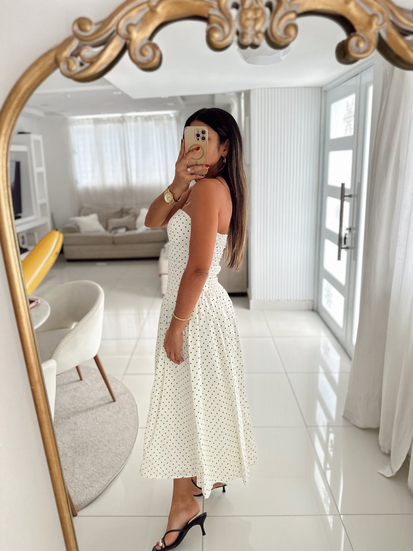 Polka dot lady dress