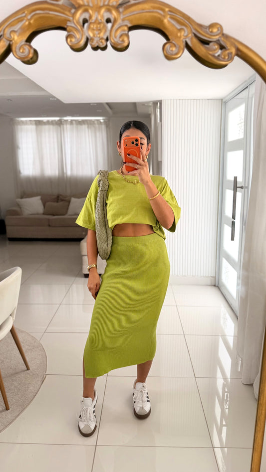 Apple green oversized top PRE ORDER