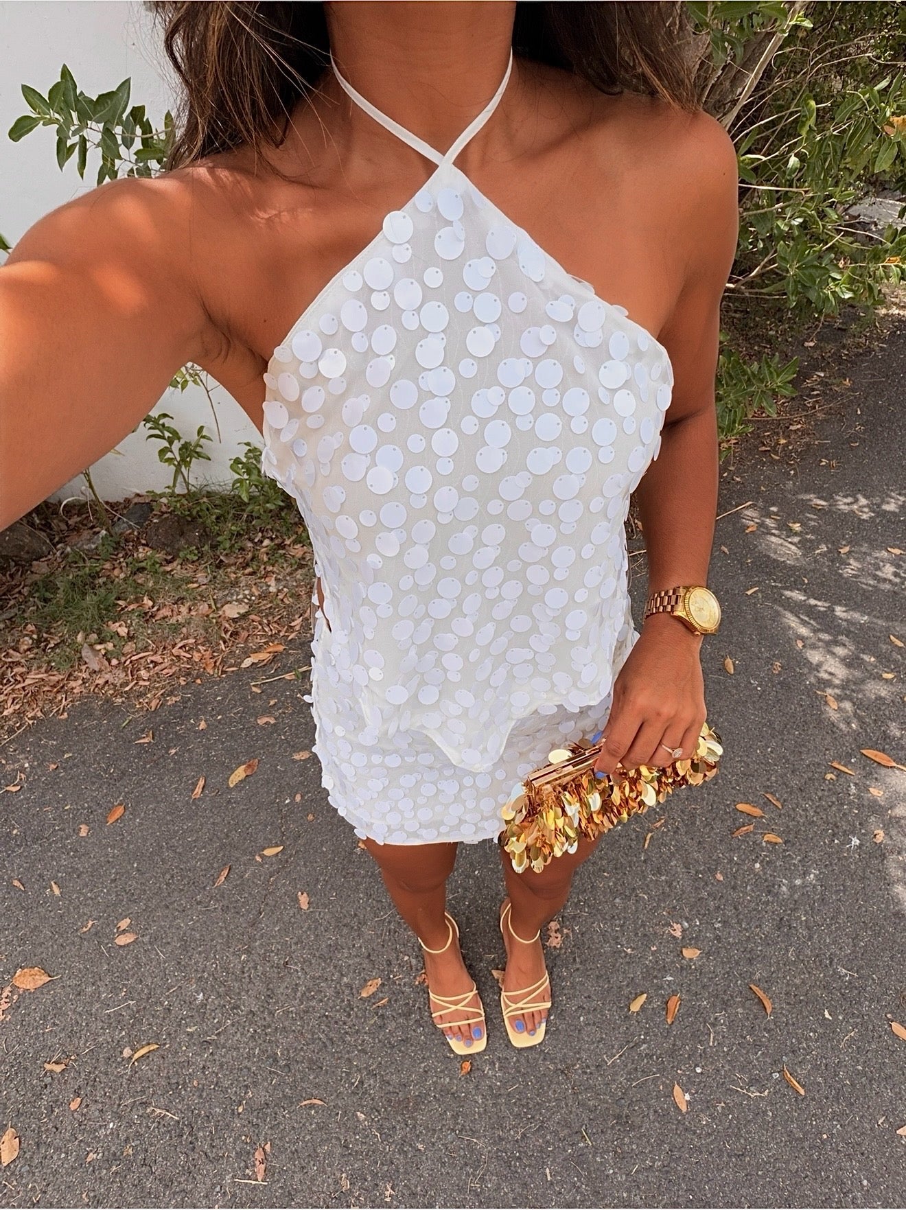 The Capri Sequin Top