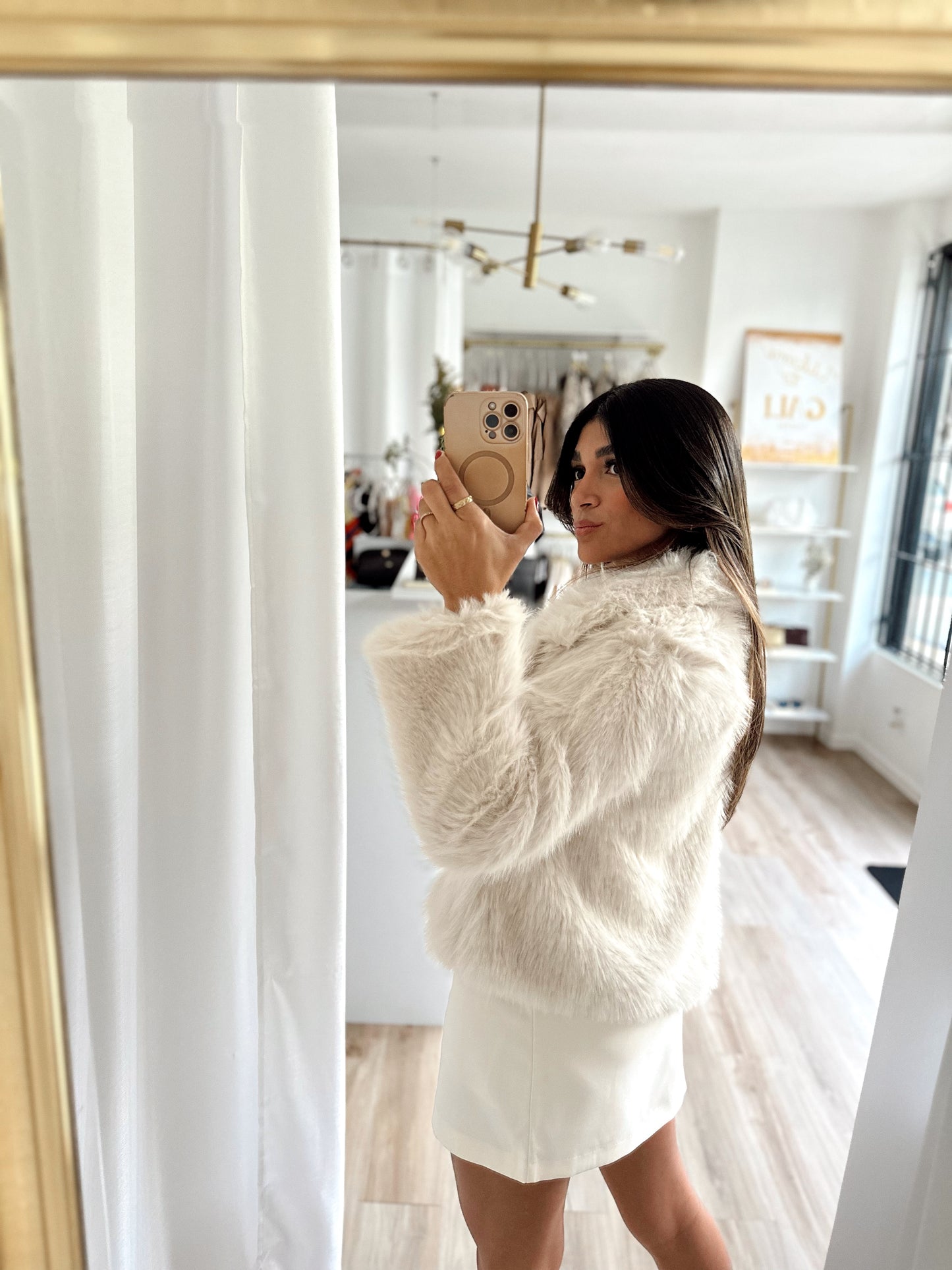 The fur collared jacket