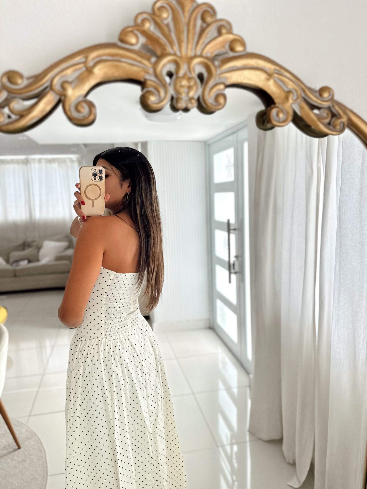 Polka dot lady dress