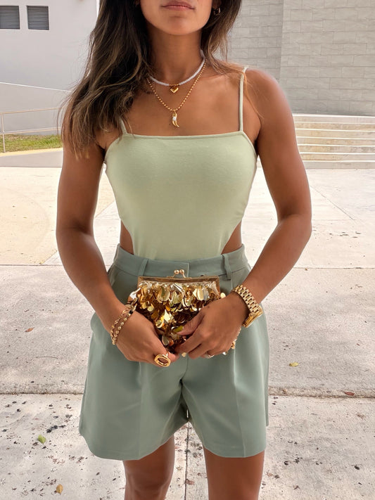 The Pistachio High Cut Bodysuit