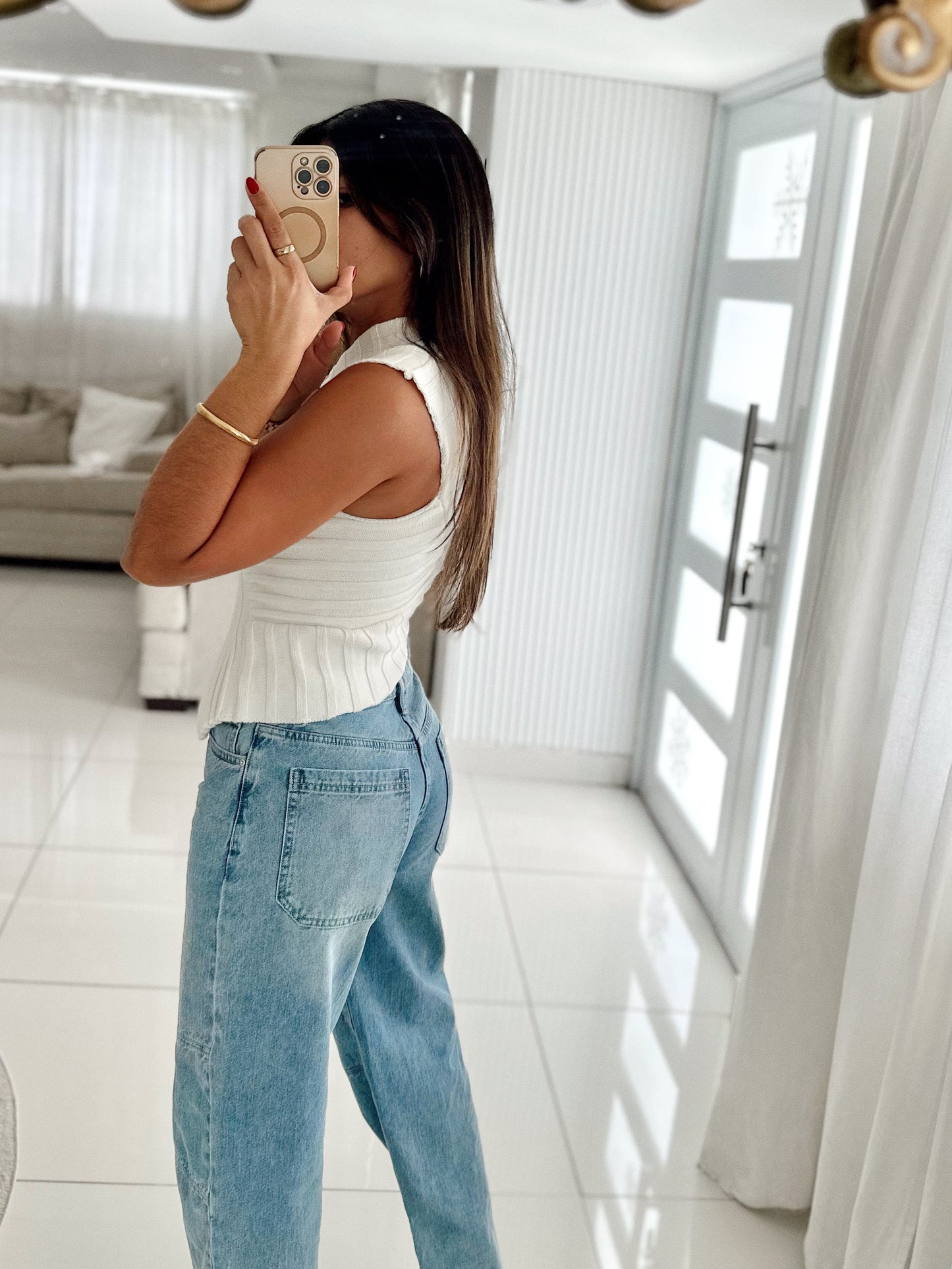 Moto barrel denim