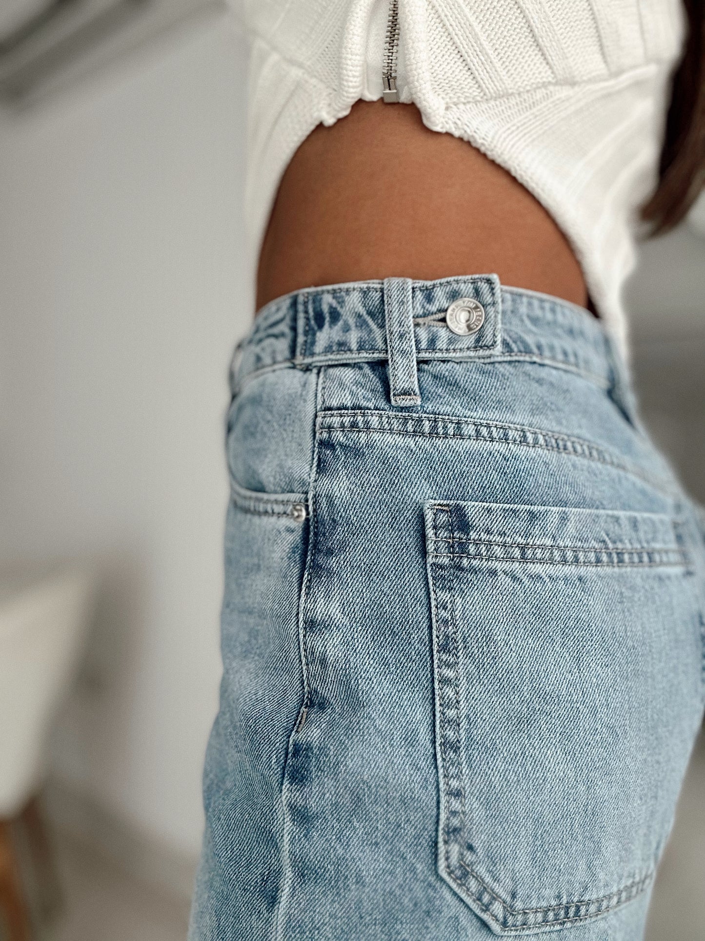 Moto barrel denim