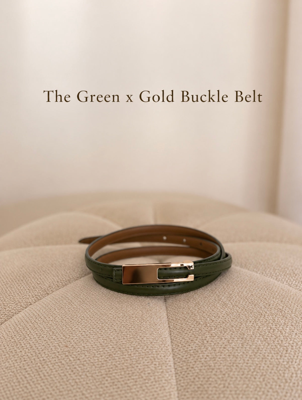 The Green x Gold Buckle Belt