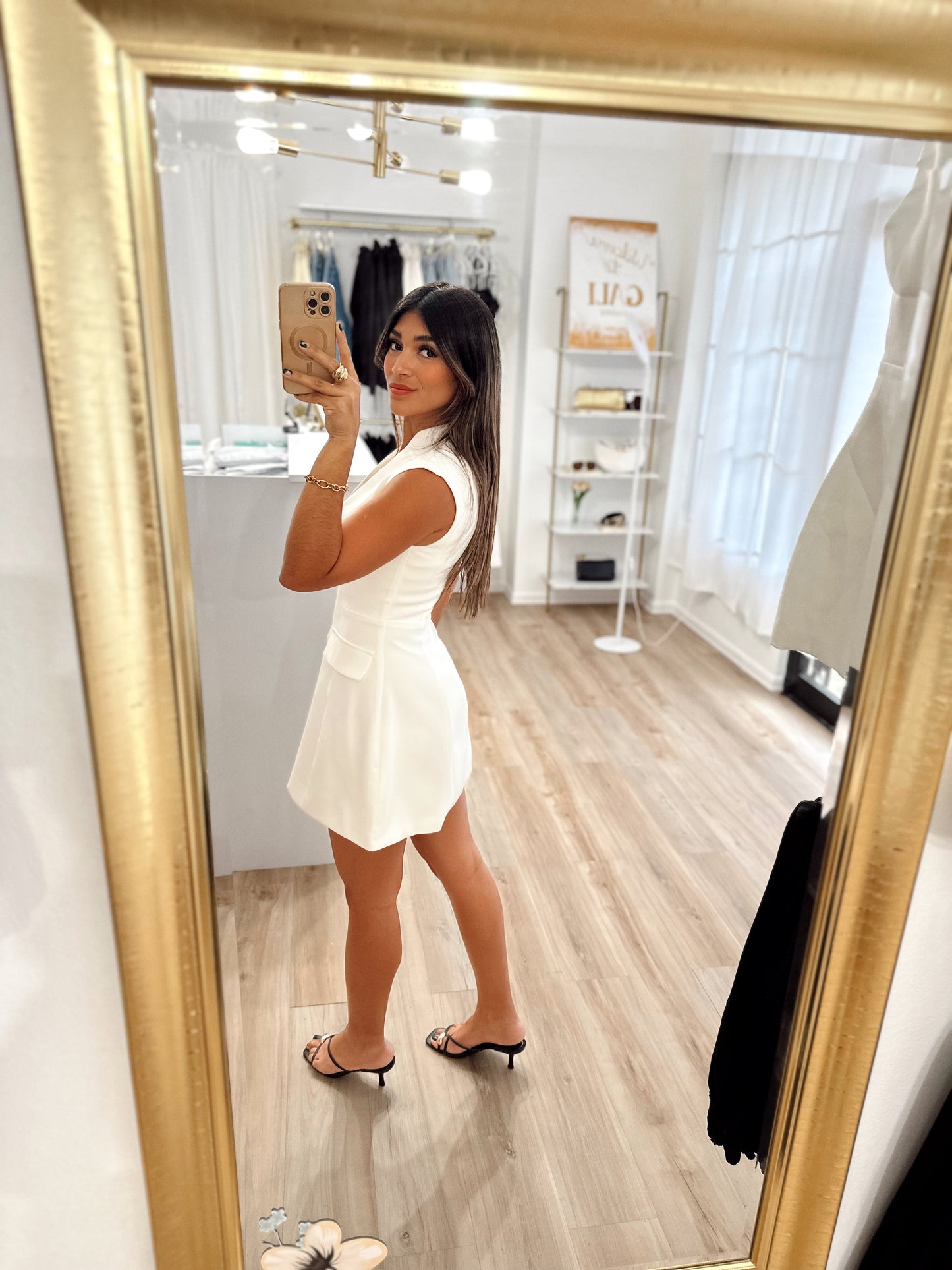French pocketed mini dress