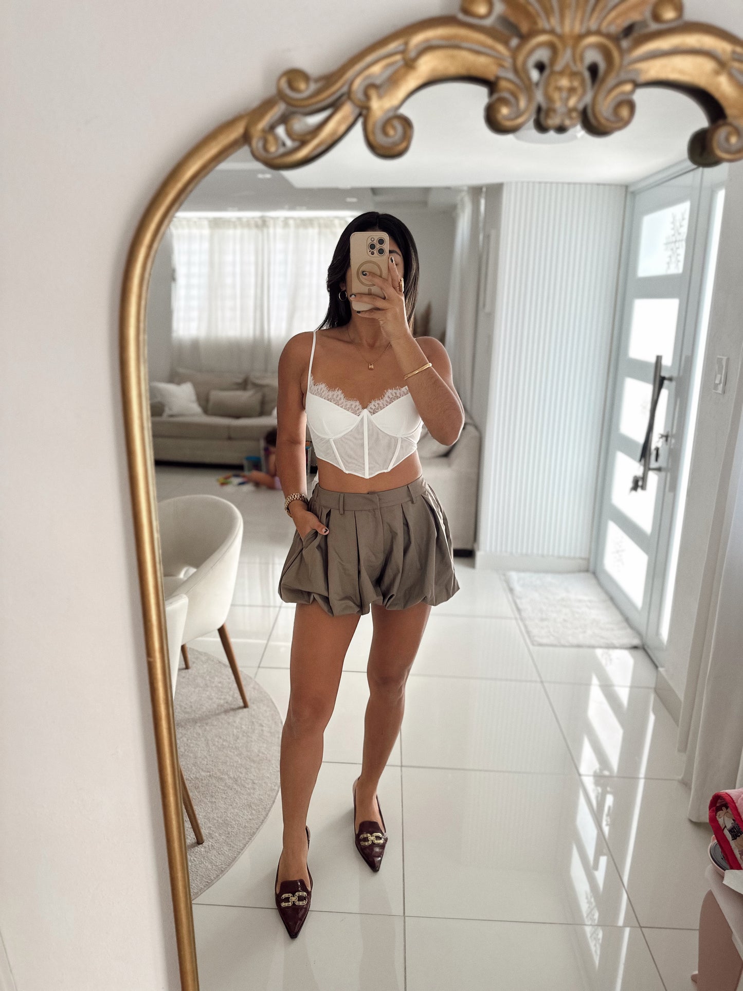 Bubble shorts (khaki)