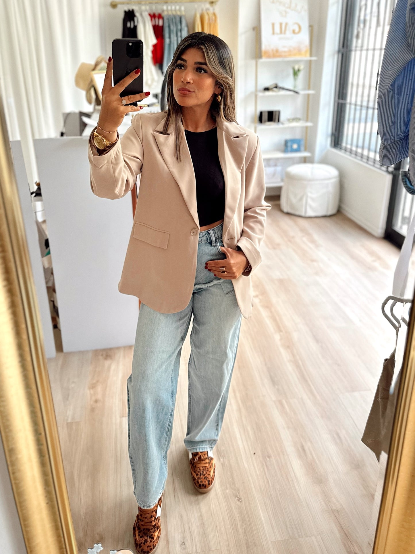 The mocha padded blazer