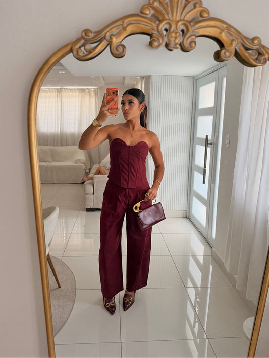 The Burgundy Bustier