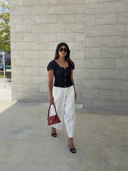 The Royal cut tweed top