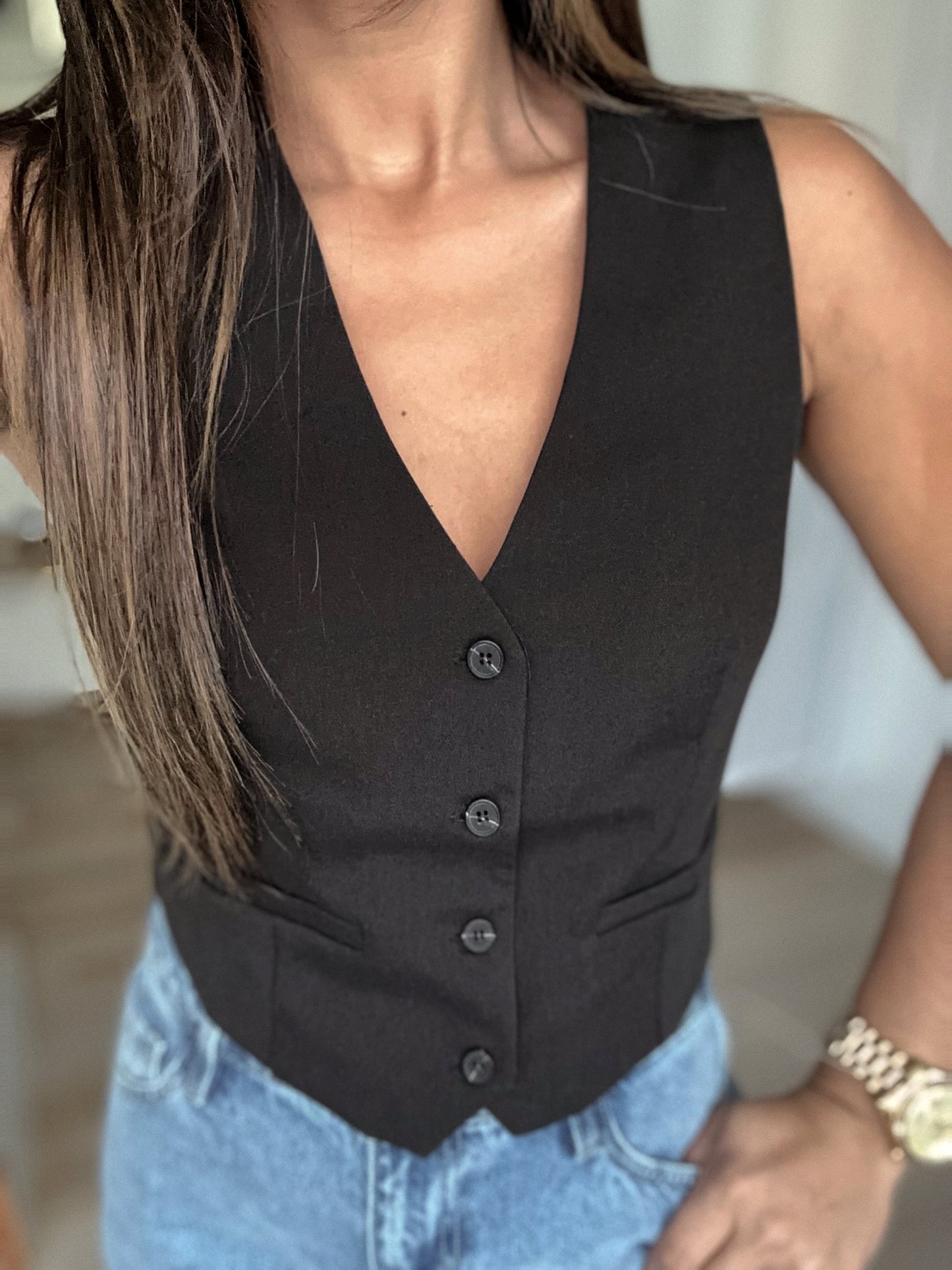 The black vest