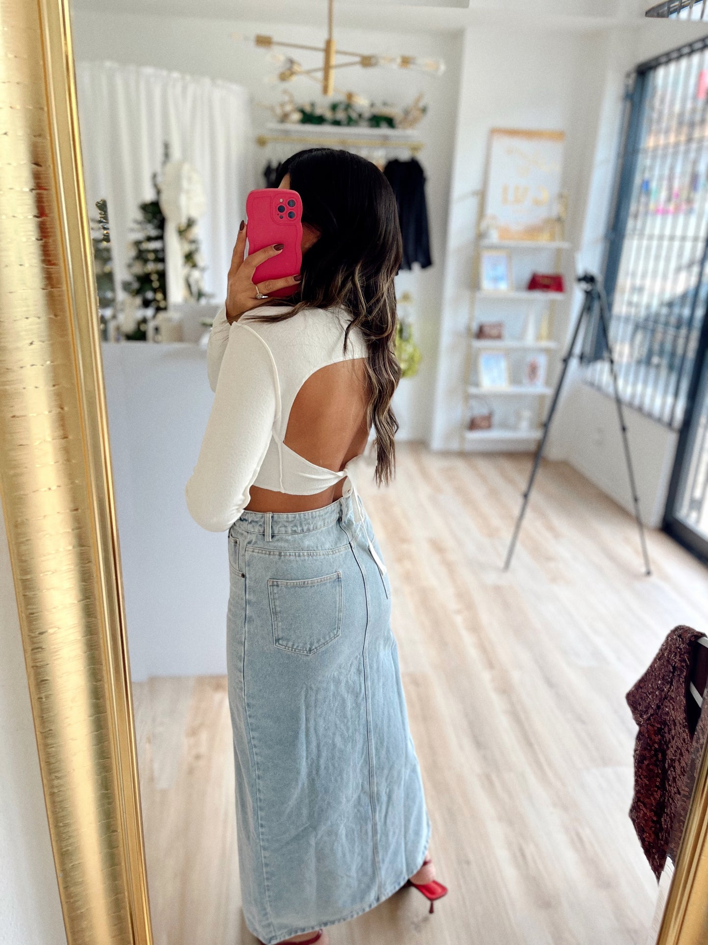 Victoria denim skirt