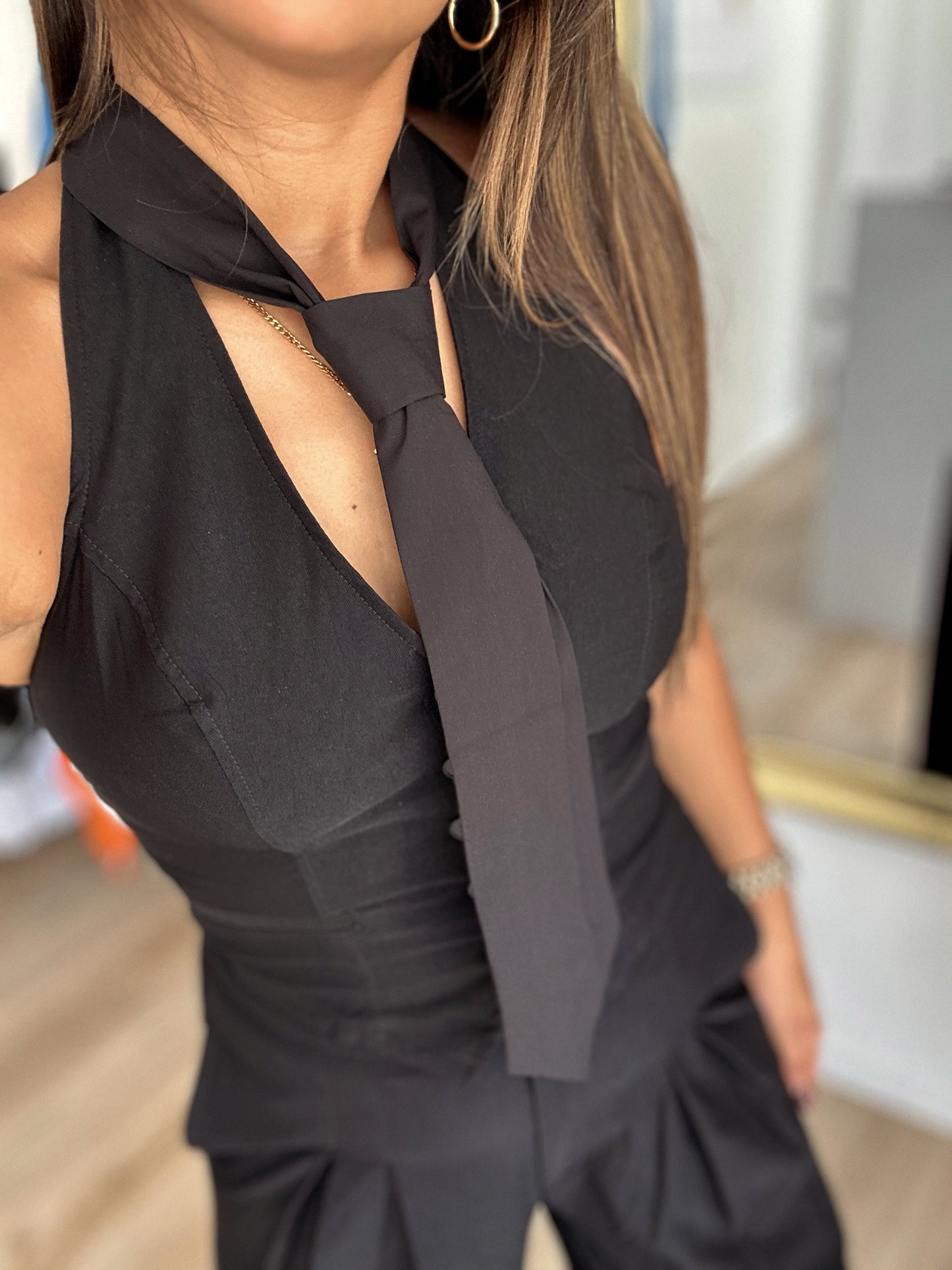 The black halter vest PRE ORDER