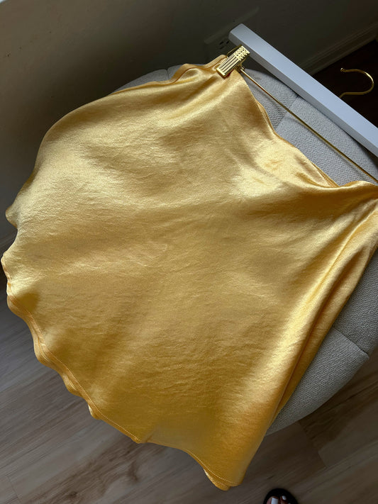 Pineapple satin skirt