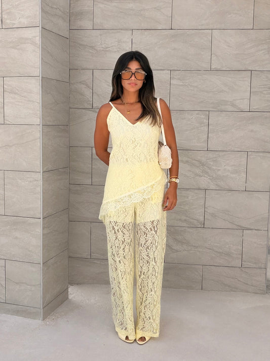 The Butter Overlay Lace Pants