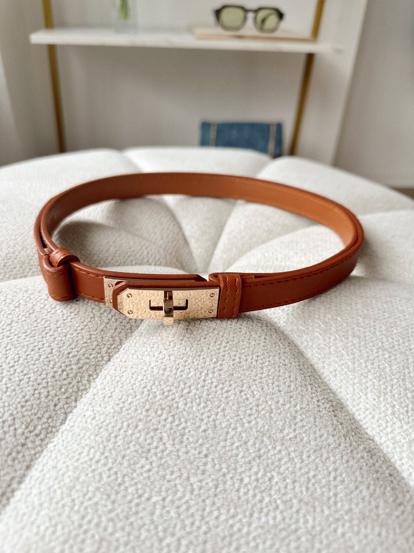 Herme leather belt