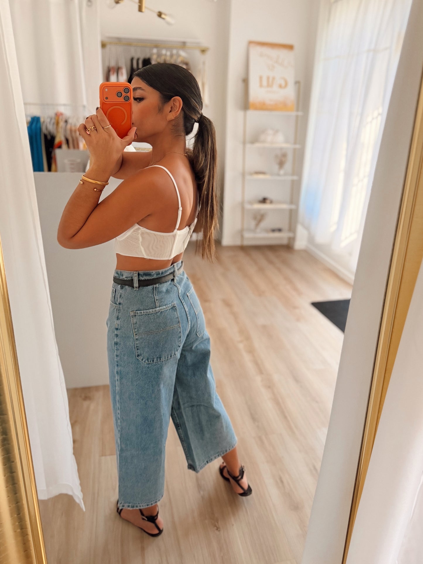 Nison denim pants (medium denim)