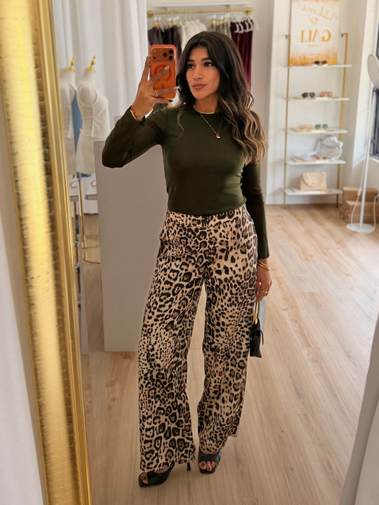 The Olive Mesh Top