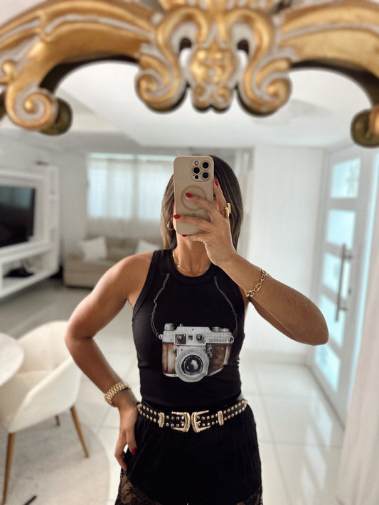 Debí tirar más fotos tank top (black