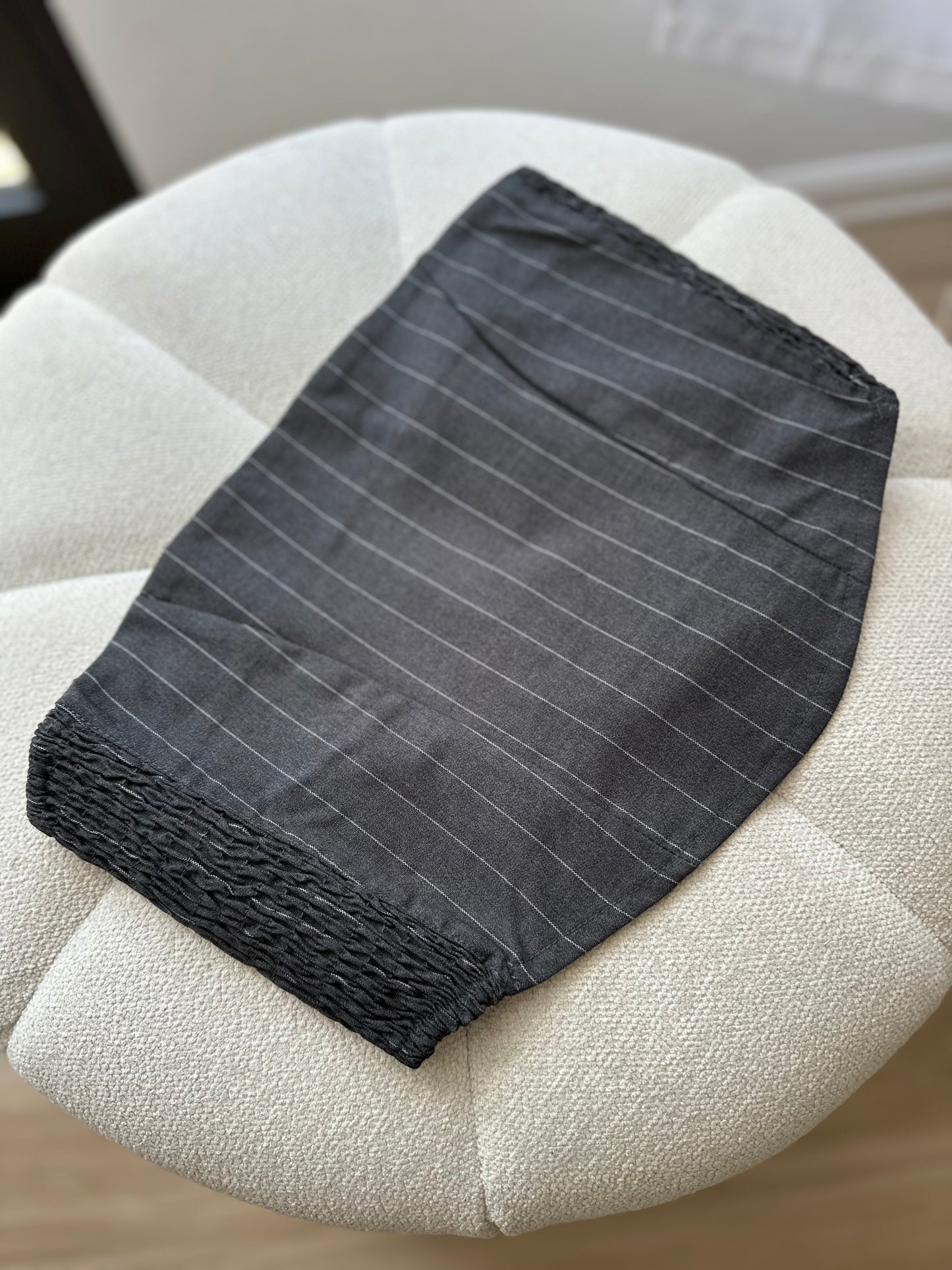 Charcoal striped corset top