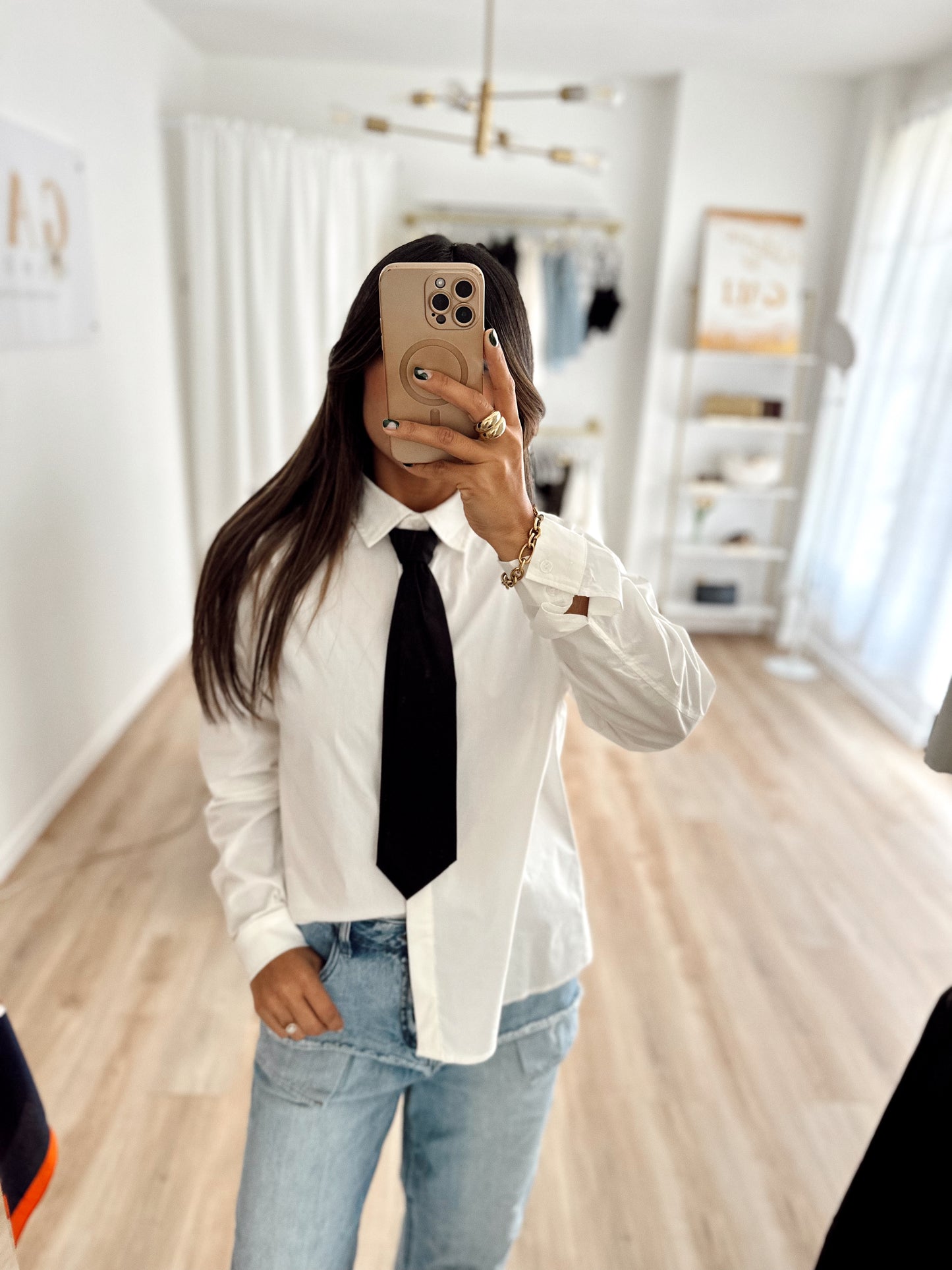 The girl in black top