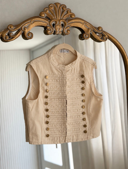 The Commander Vest Top (beige)