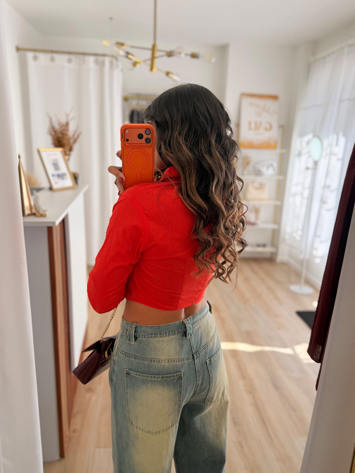 Christmas red classy top