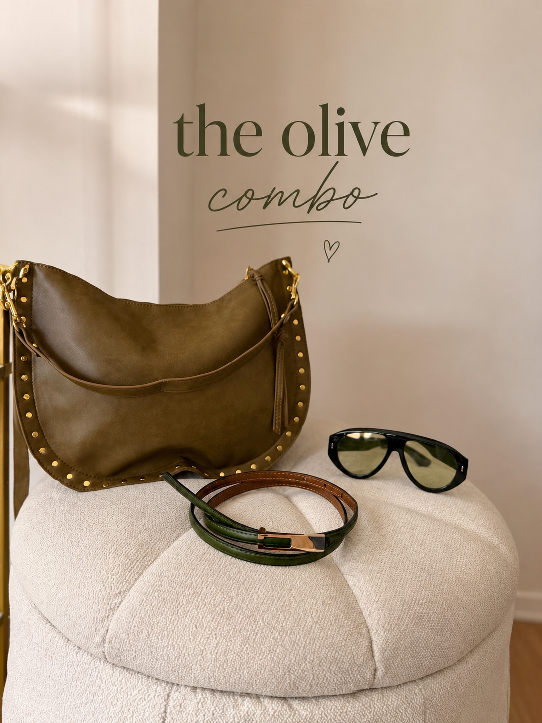 The Olive Studded Bag PRE ORDER