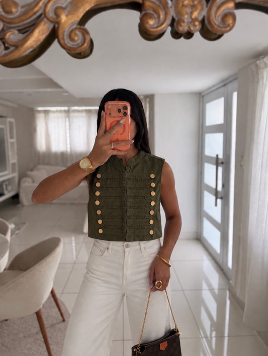 The Commander Vest Top (green)