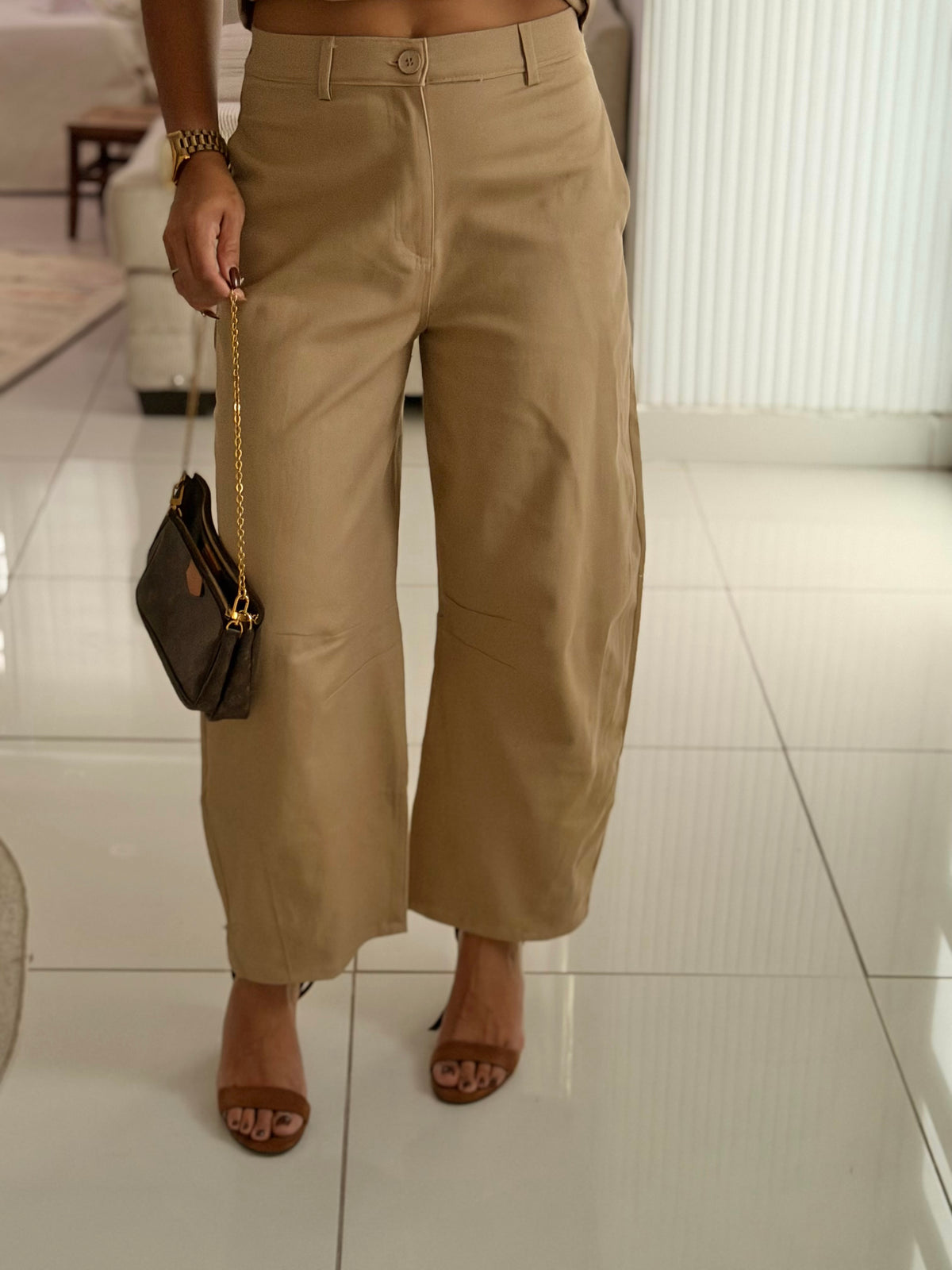 The Taupe Barrel Pants