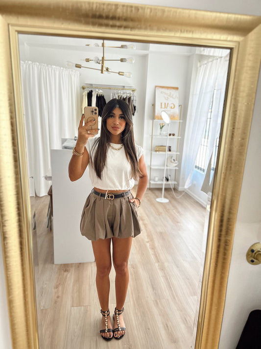 Bubble shorts (khaki)