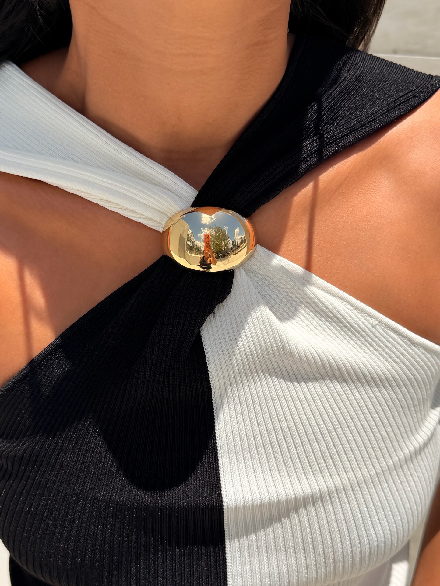 The Statement Ring Contrast Top
