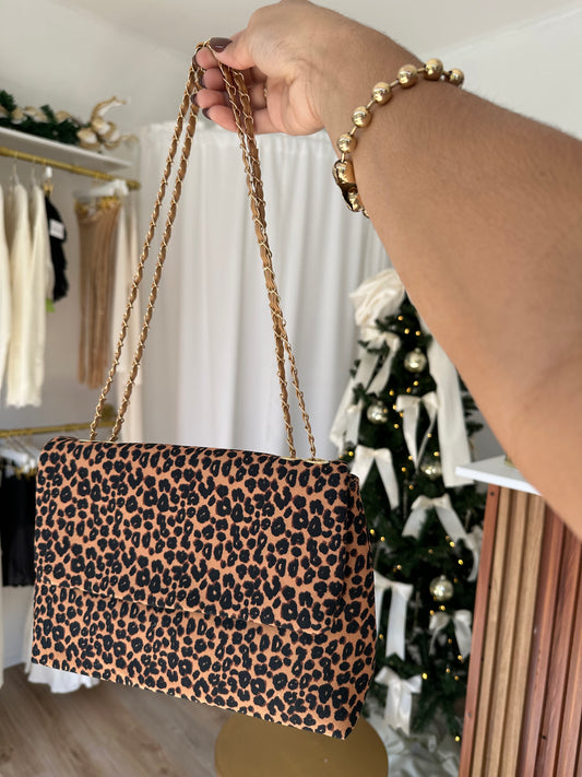 Animal print shoulder/cross body bag