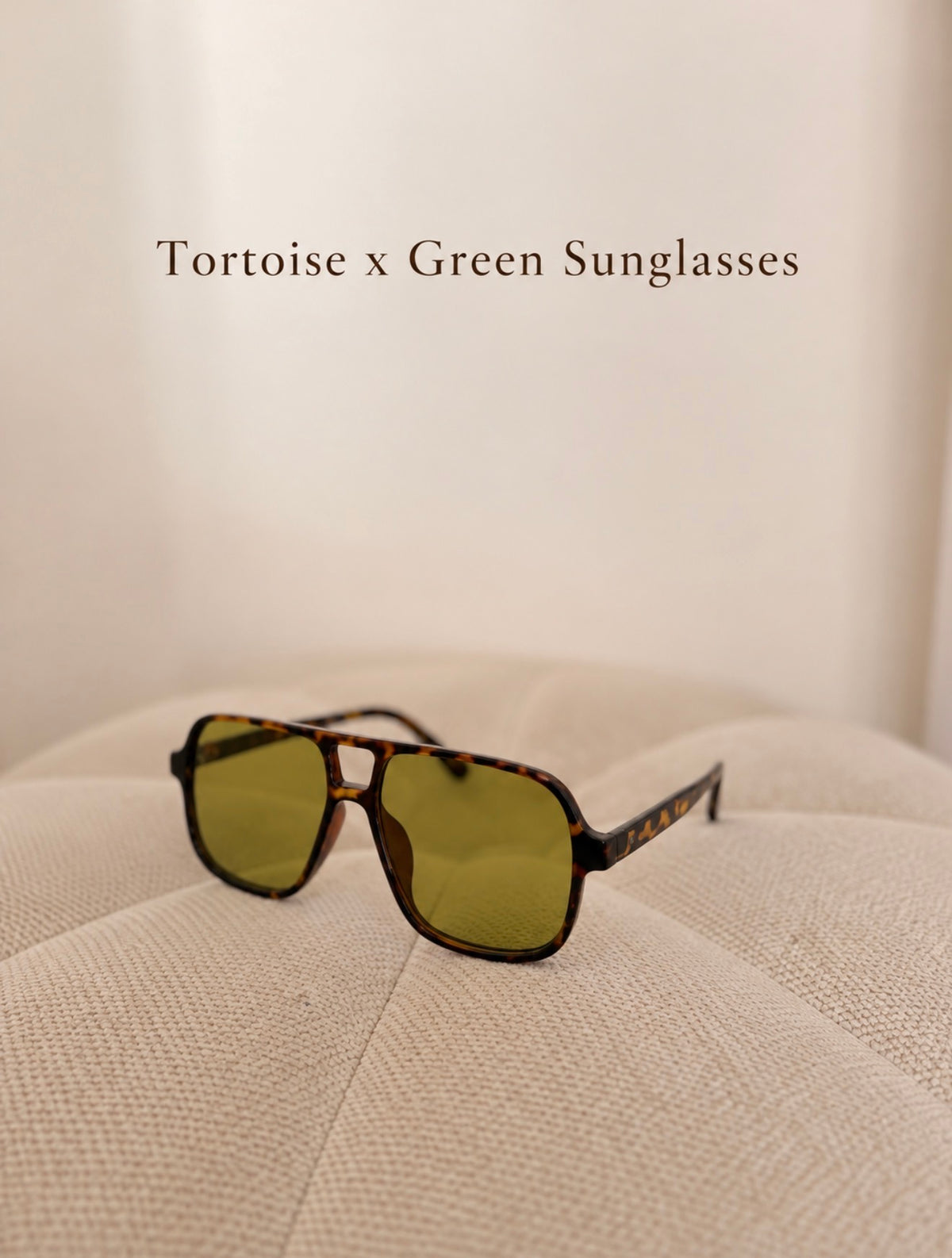 Tortoise x green Sunglasses