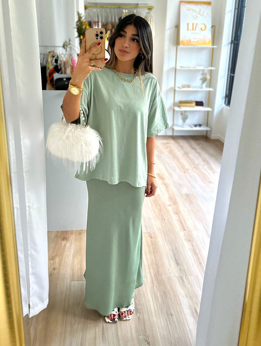 Dusty sage oversized top
