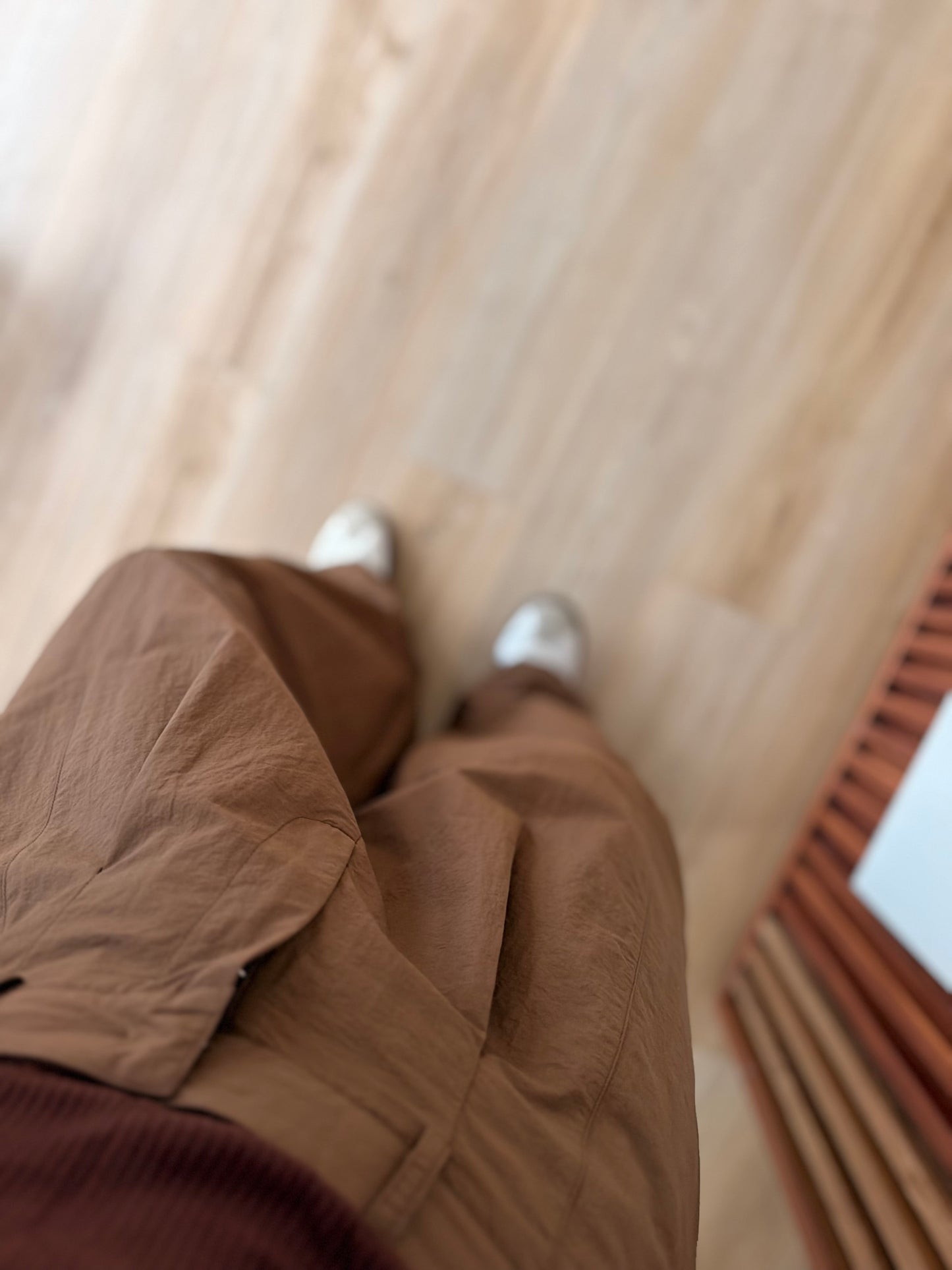 Chocolate parachute wide pants