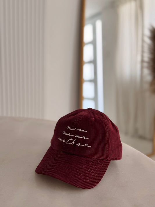 The MOM, MAMA, MOTHER corduroy cap