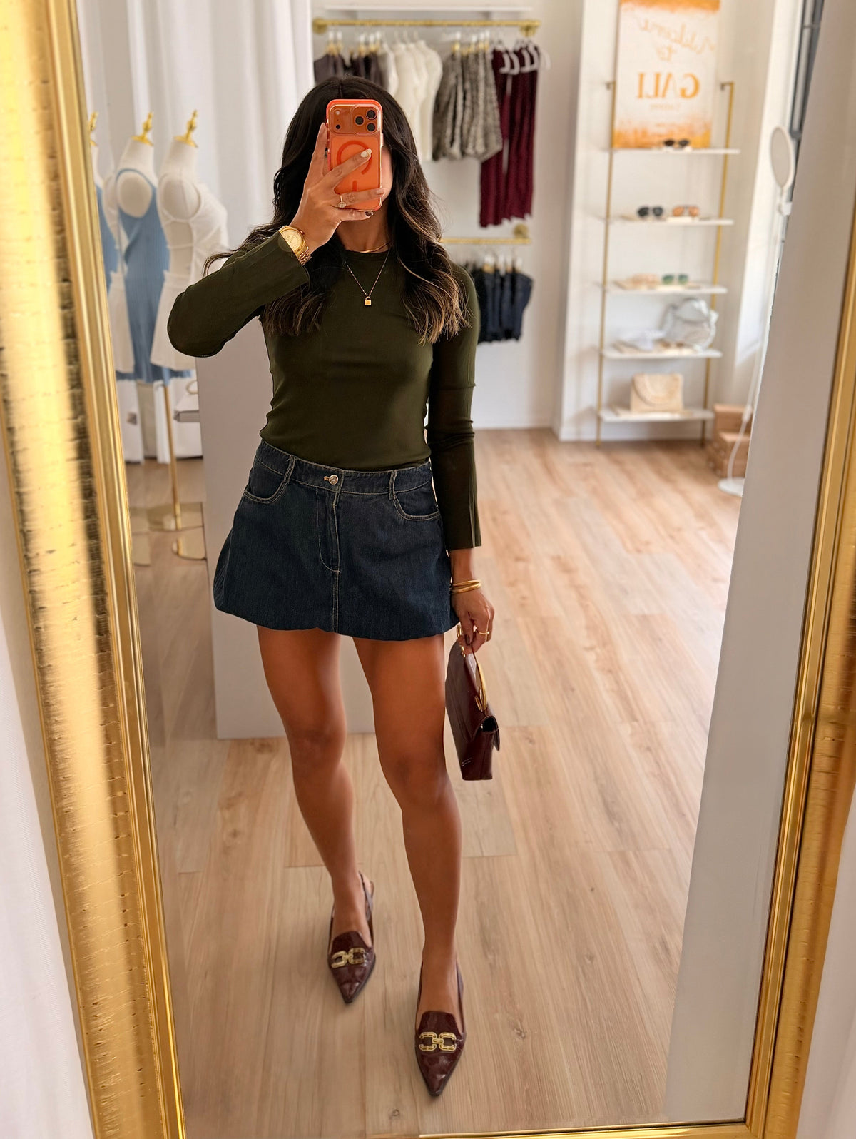 The Olive Mesh Top