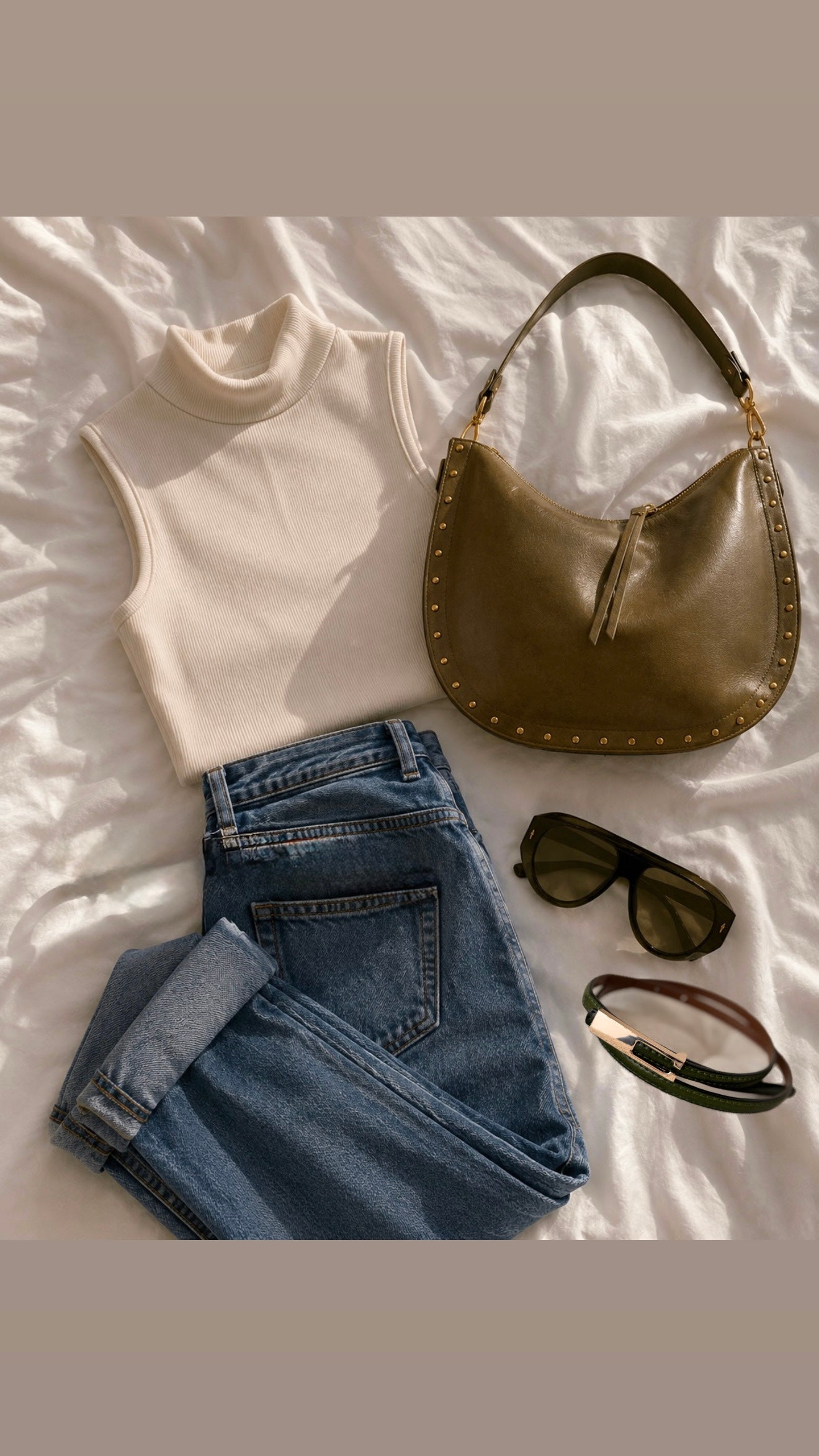 The Olive Studded Bag PRE ORDER