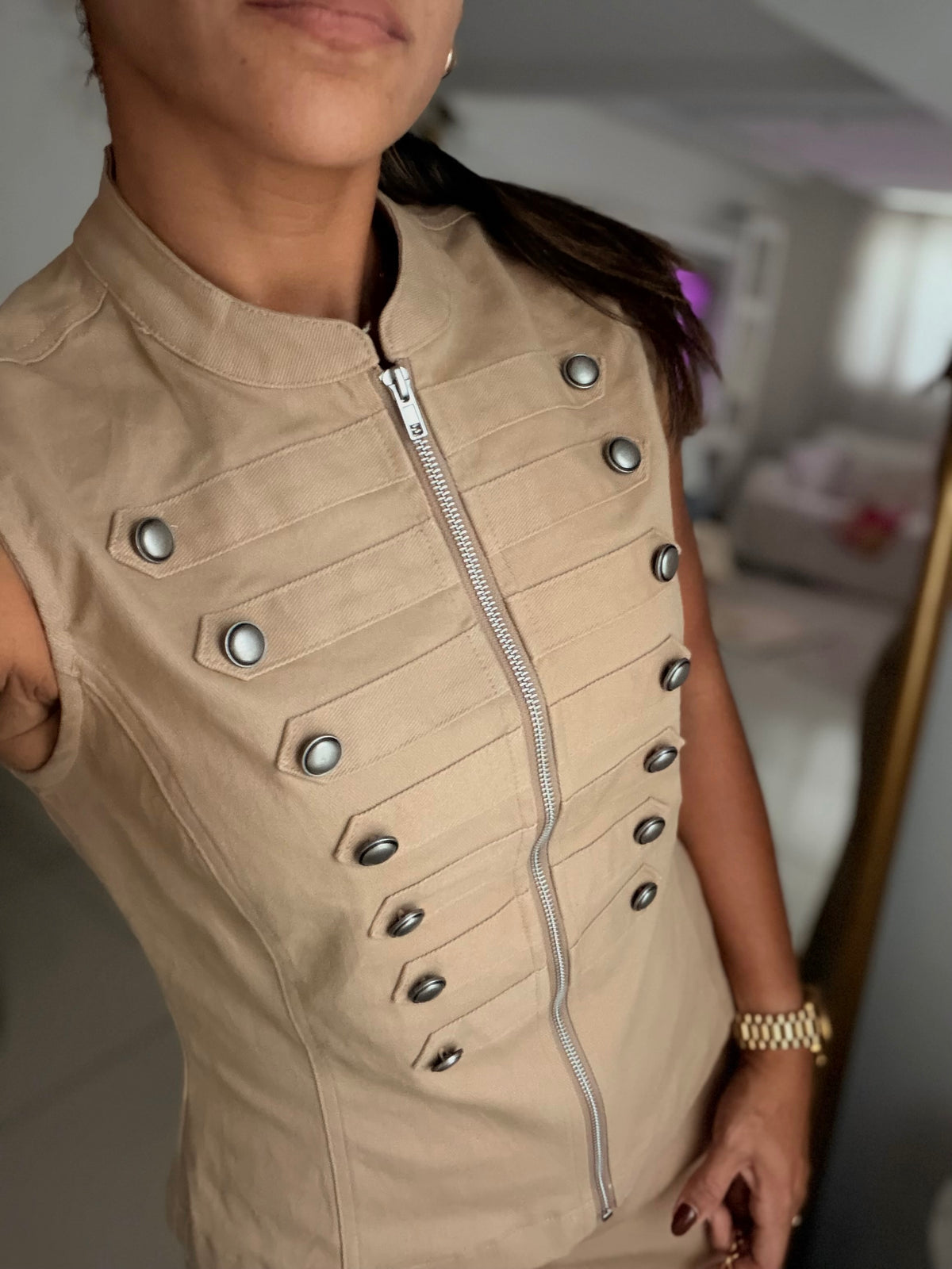The Commander Vest | Taupe