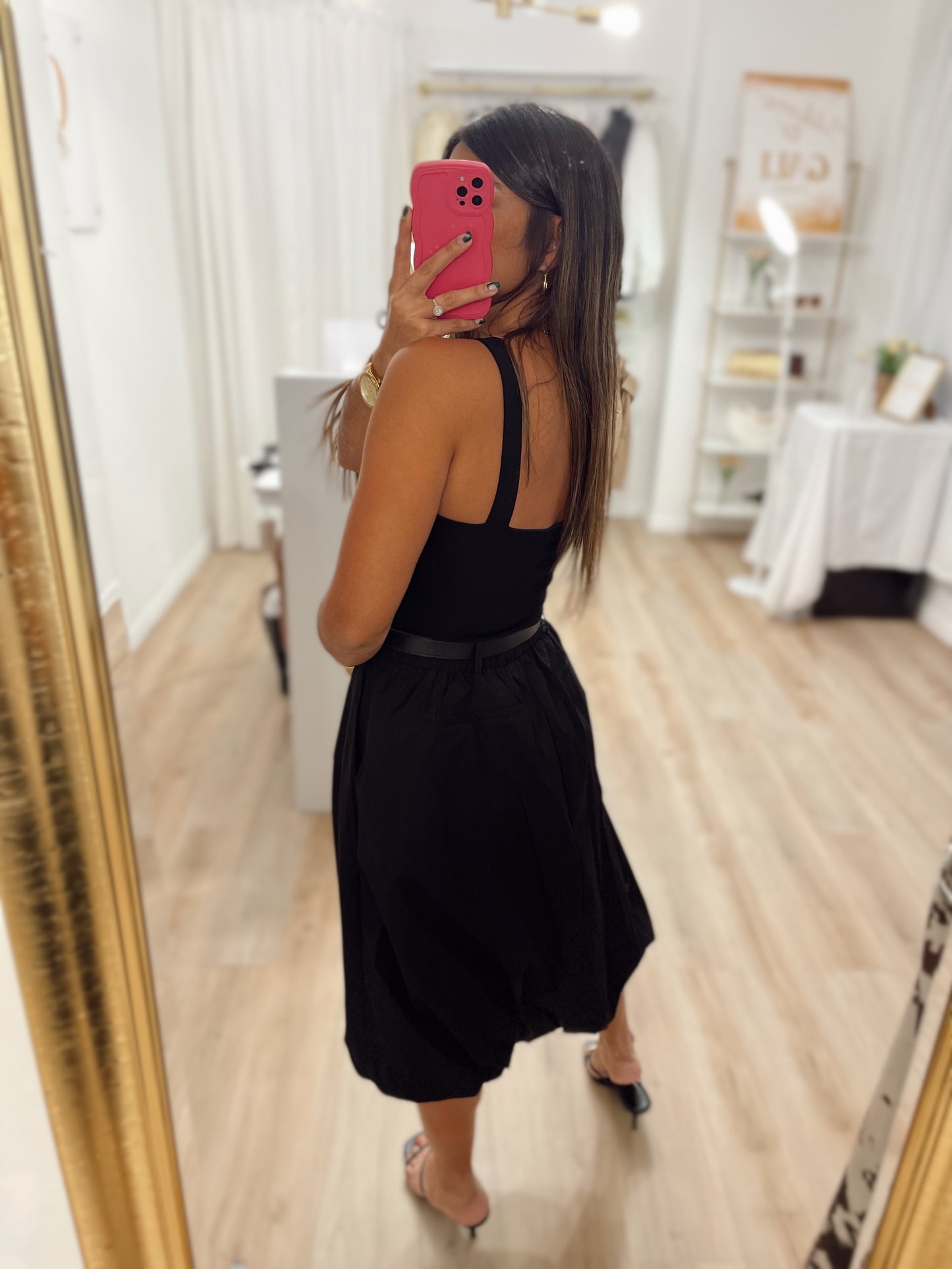 Black V neck bodysuit
