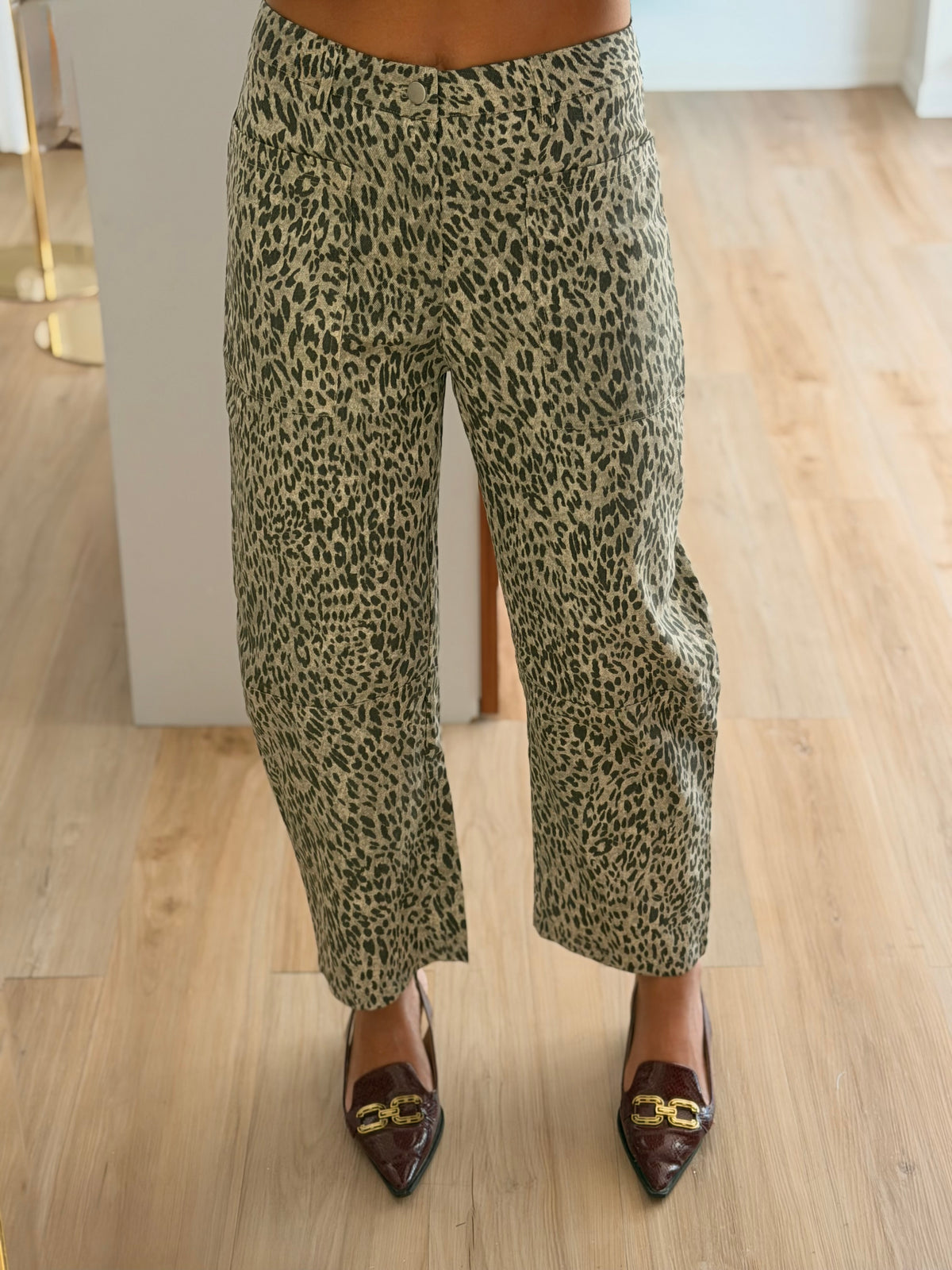 The Leopard Barrel Pants