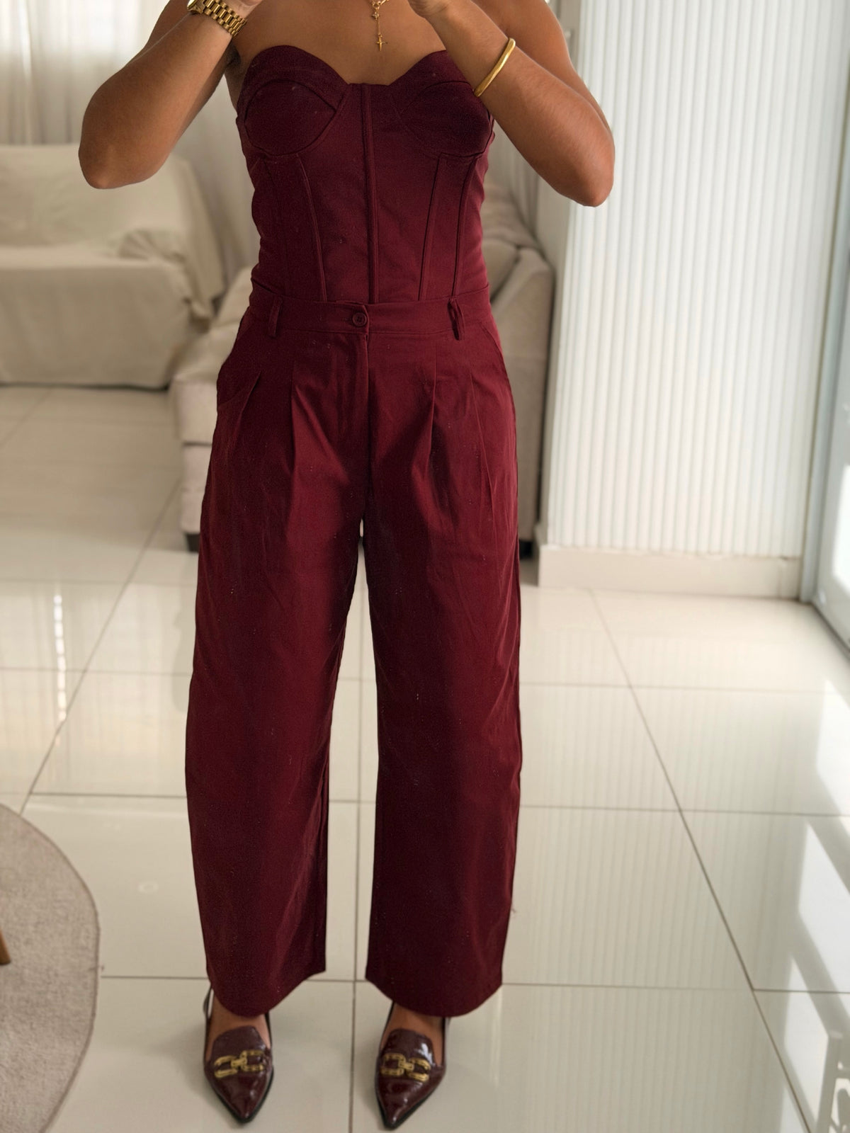 The Burgundy Barrel Pants