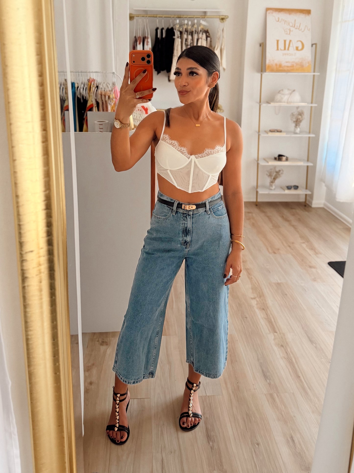 Nison denim pants (medium denim)