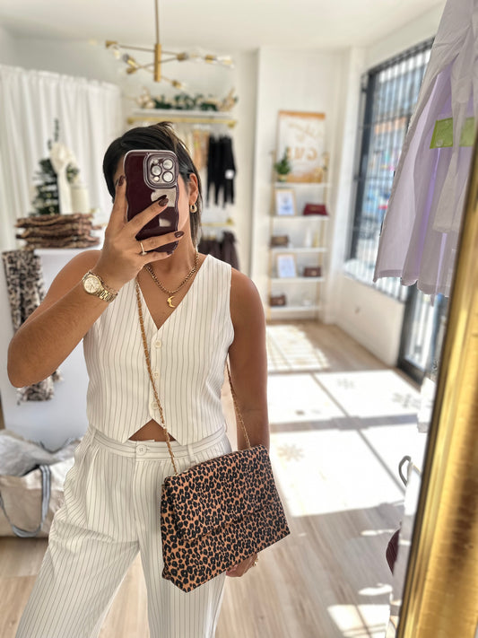 Animal print shoulder/cross body bag