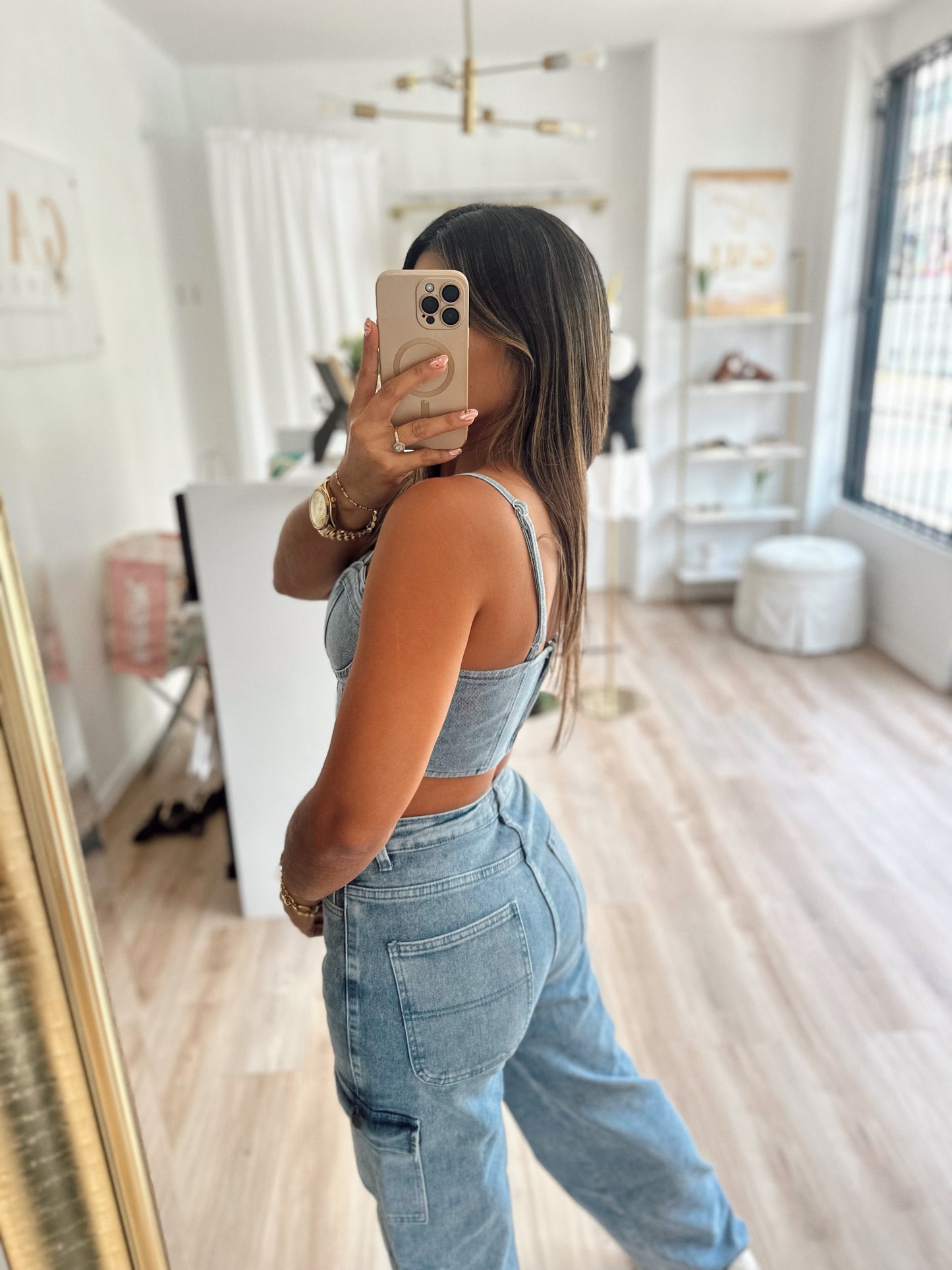 The cargo high waisted denim