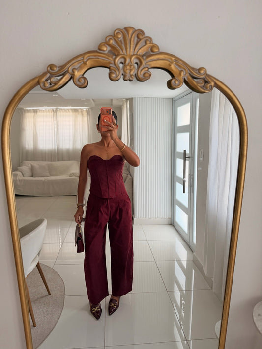 The Burgundy Barrel Pants