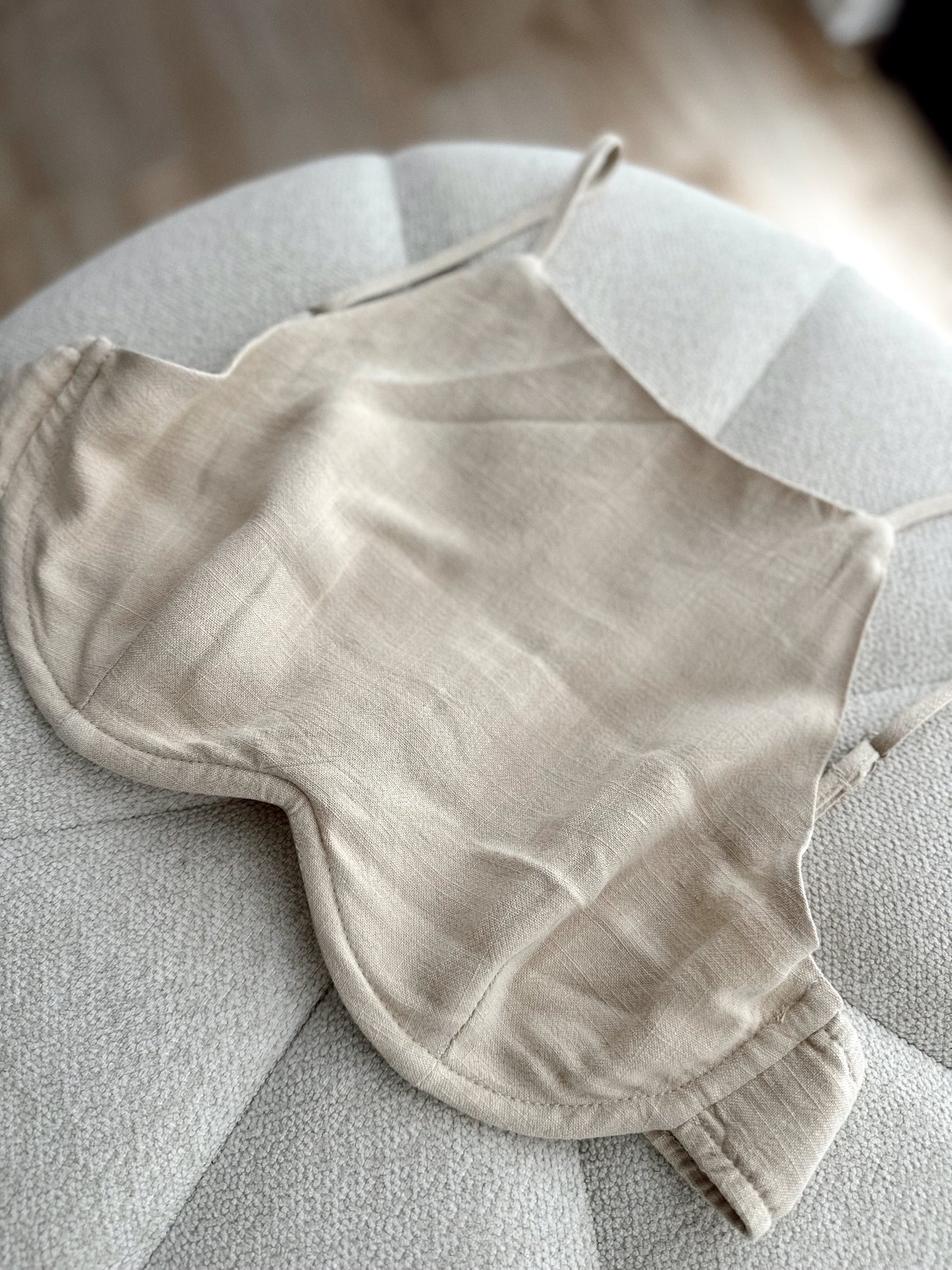Linen bralette with support (sand)