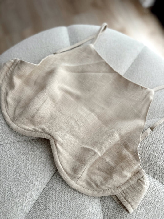 Linen bralette with support (sand)