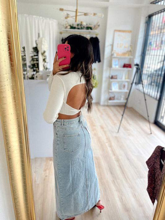 Victoria denim skirt